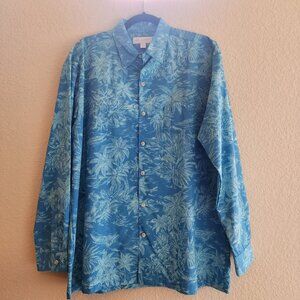 Mens Tori Richard Hawaiian Long Sleeve Button-up - Large